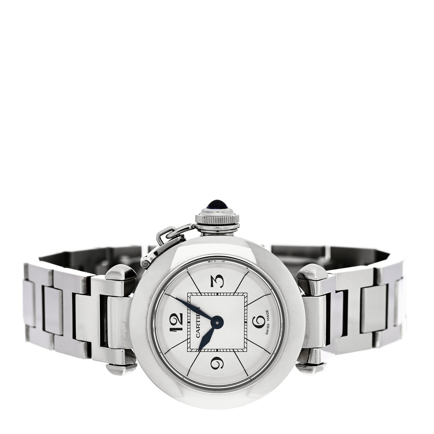 Cartier Stainless Steel 27mm Miss Pasha Quartz Watch Silver 2 of 4