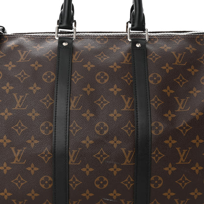 Louis Vuitton Monogram Macassar Keepall Bandouliere 45 8 of 14