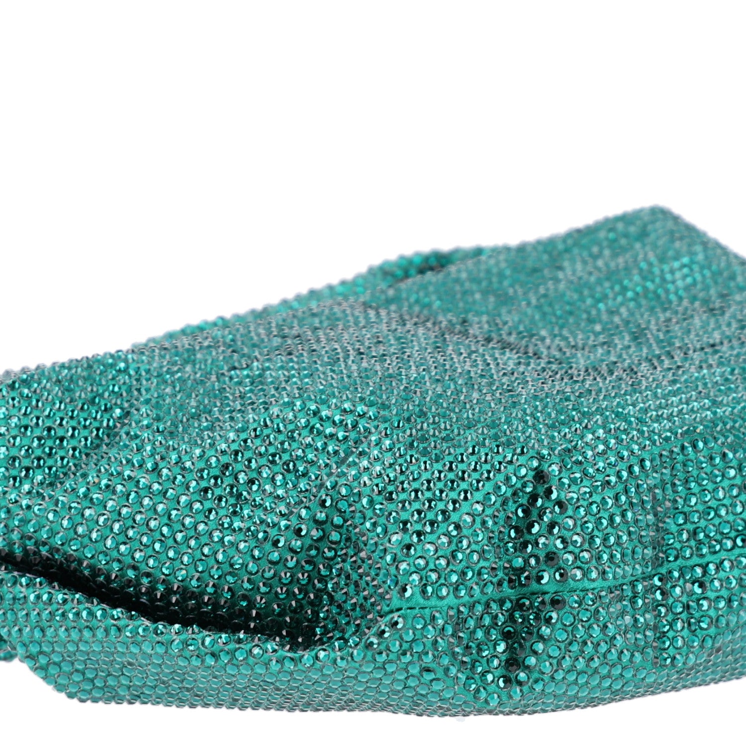 Bottega Veneta Crystal Embellished Satin Mini Hotfix Jodie Emerald 10 of 11