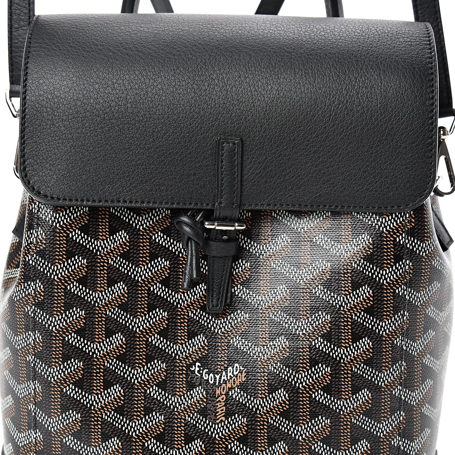 Goyardine Calfskin Mini Alpin Backpack Black