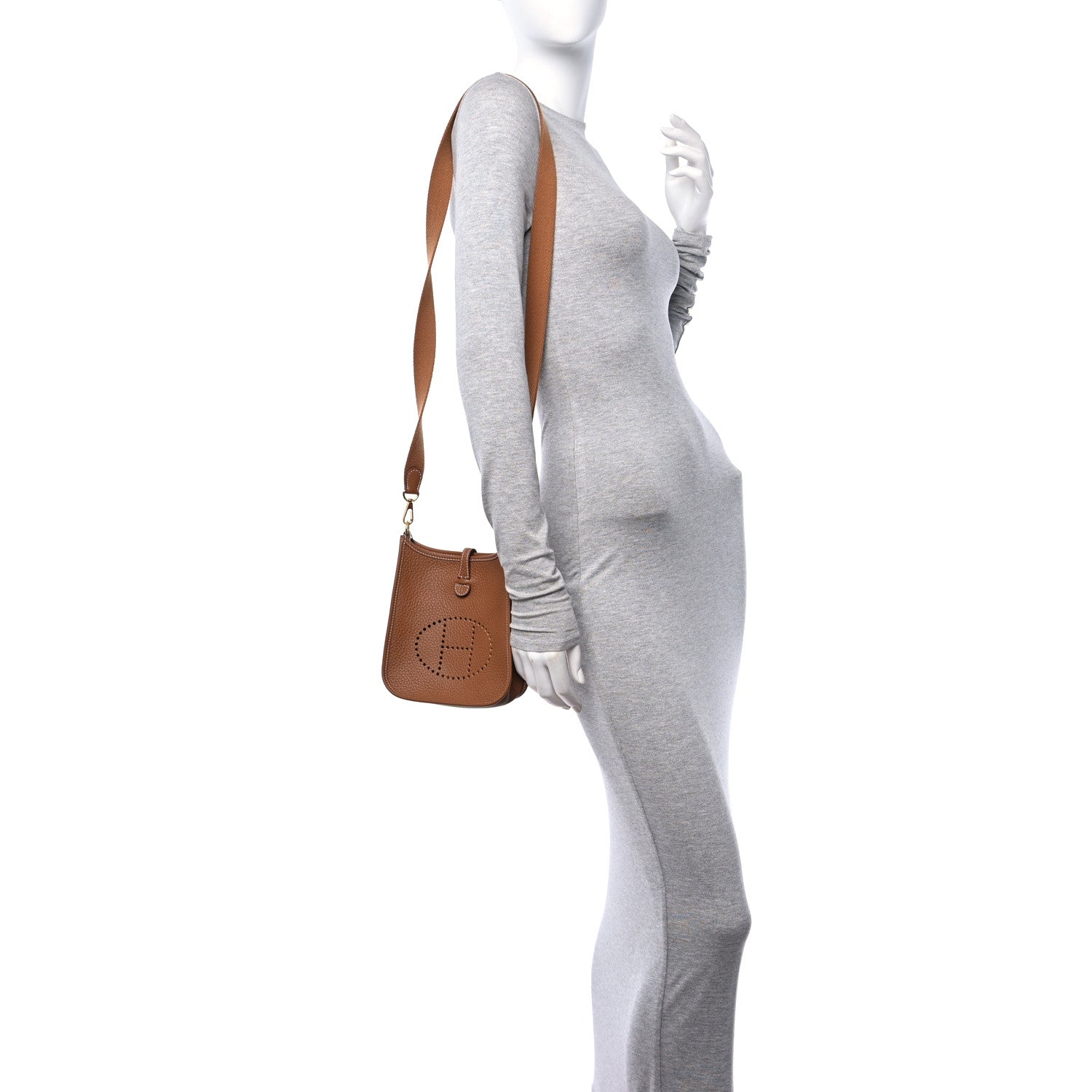 Hermes Taurillon Clemence Evelyne TPM Gold 2 of 11