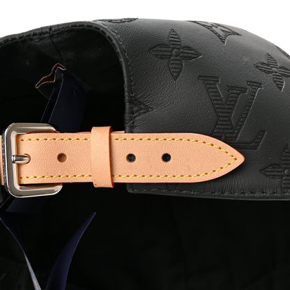 Louis Vuitton Calfskin Monogram Shadow Baseball Cap 60 Black 9 of 12
