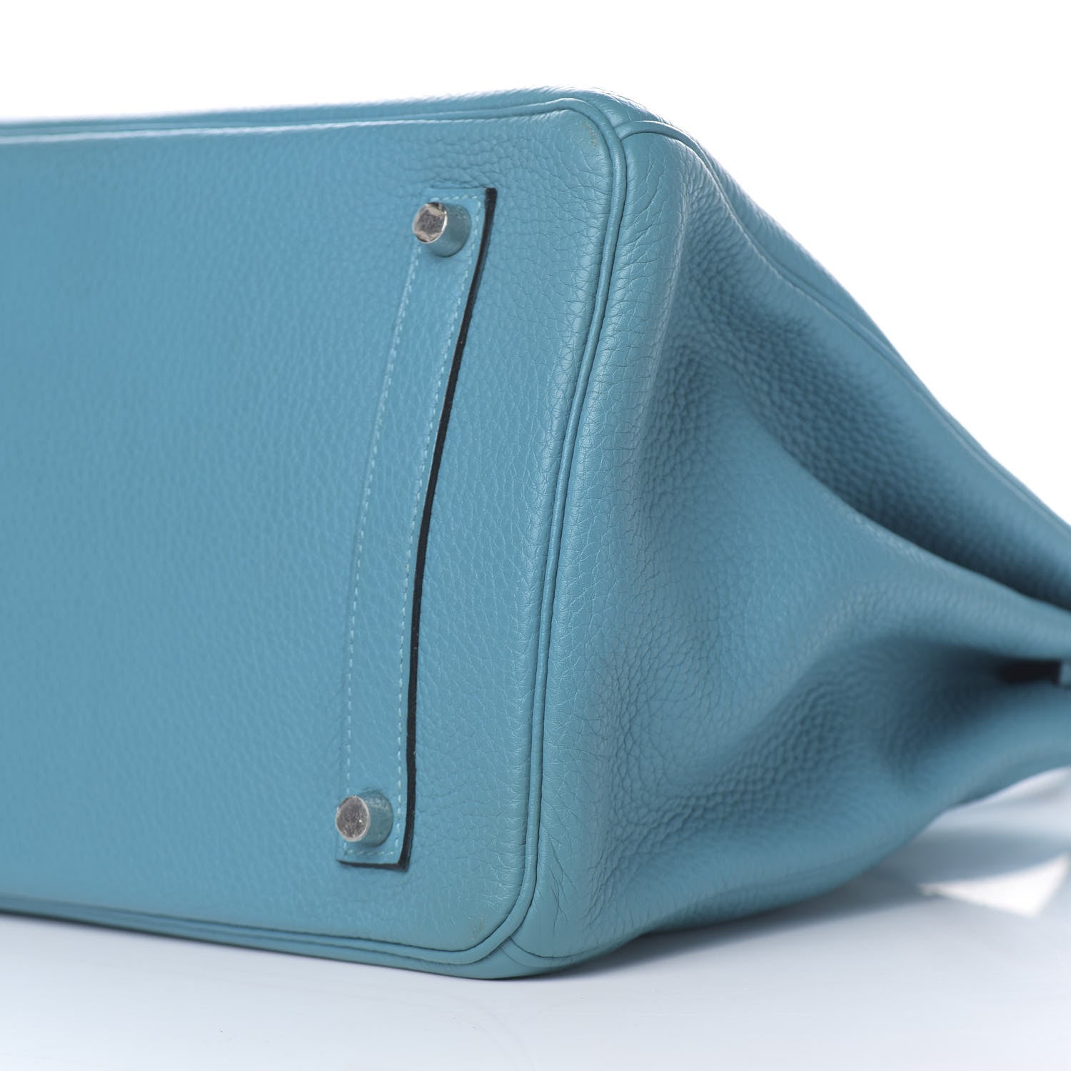 Hermes Taurillon Clemence Birkin 35 Turquoise 31 of 32