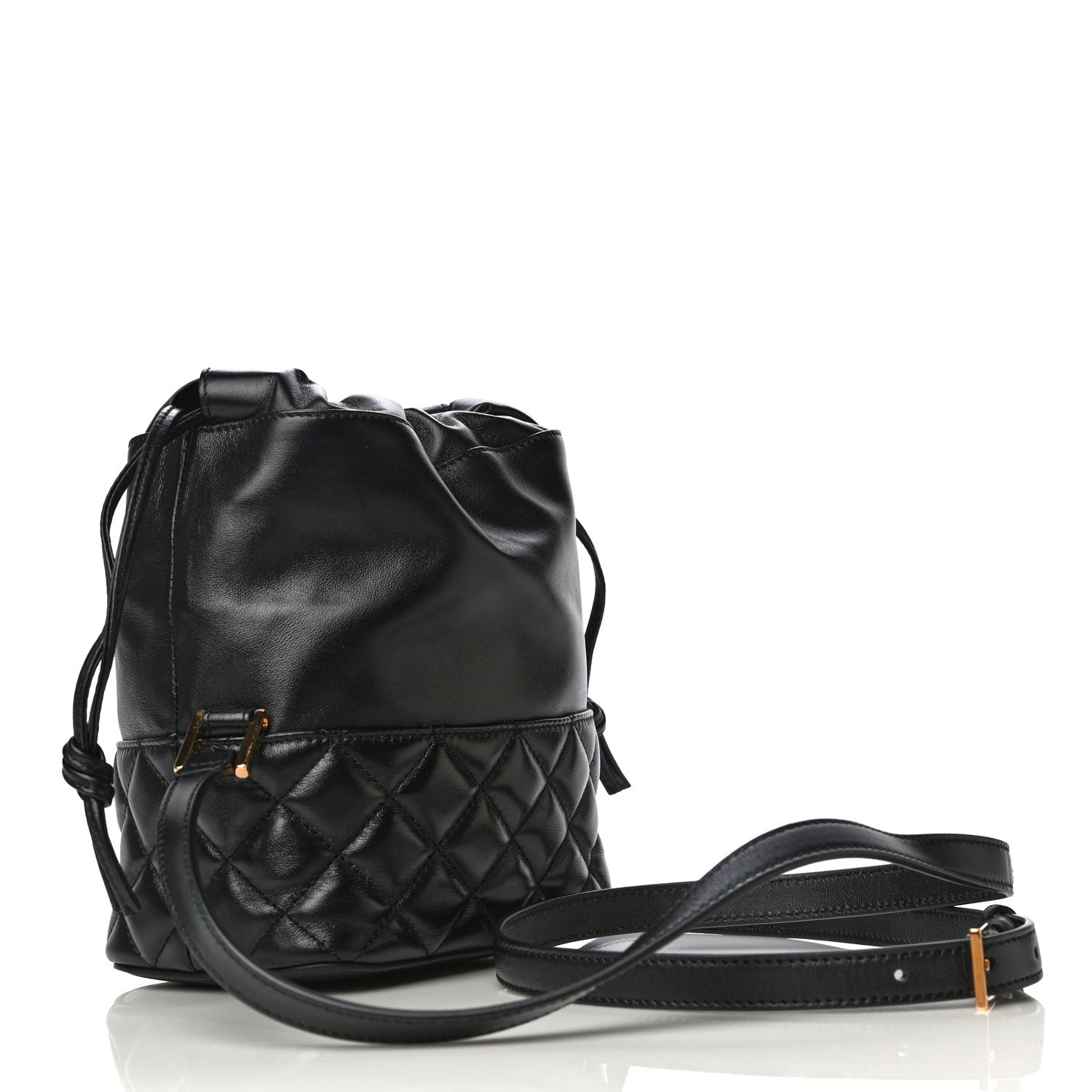 Versace Nappa Quilted Medusa Bucket Bag Black 3 of 12