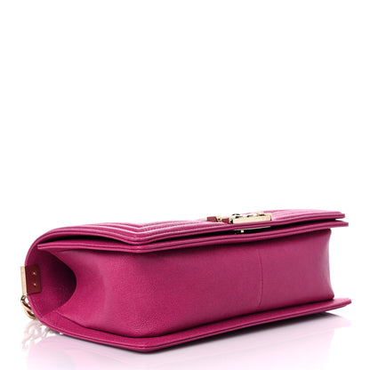 Chanel Caviar Quilted Medium Boy Flap Fuchsia 4 of 10