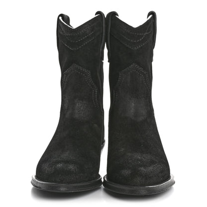 Saint Laurent Suede Eastwood Western Boots 35 Black 3 of 9