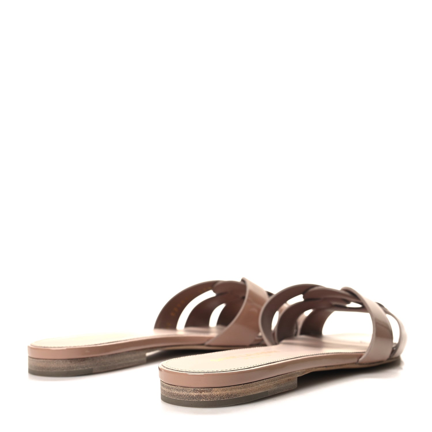 Saint Laurent Patent Tribute 05 Slide Sandals 37.5 Nude 4 of 9