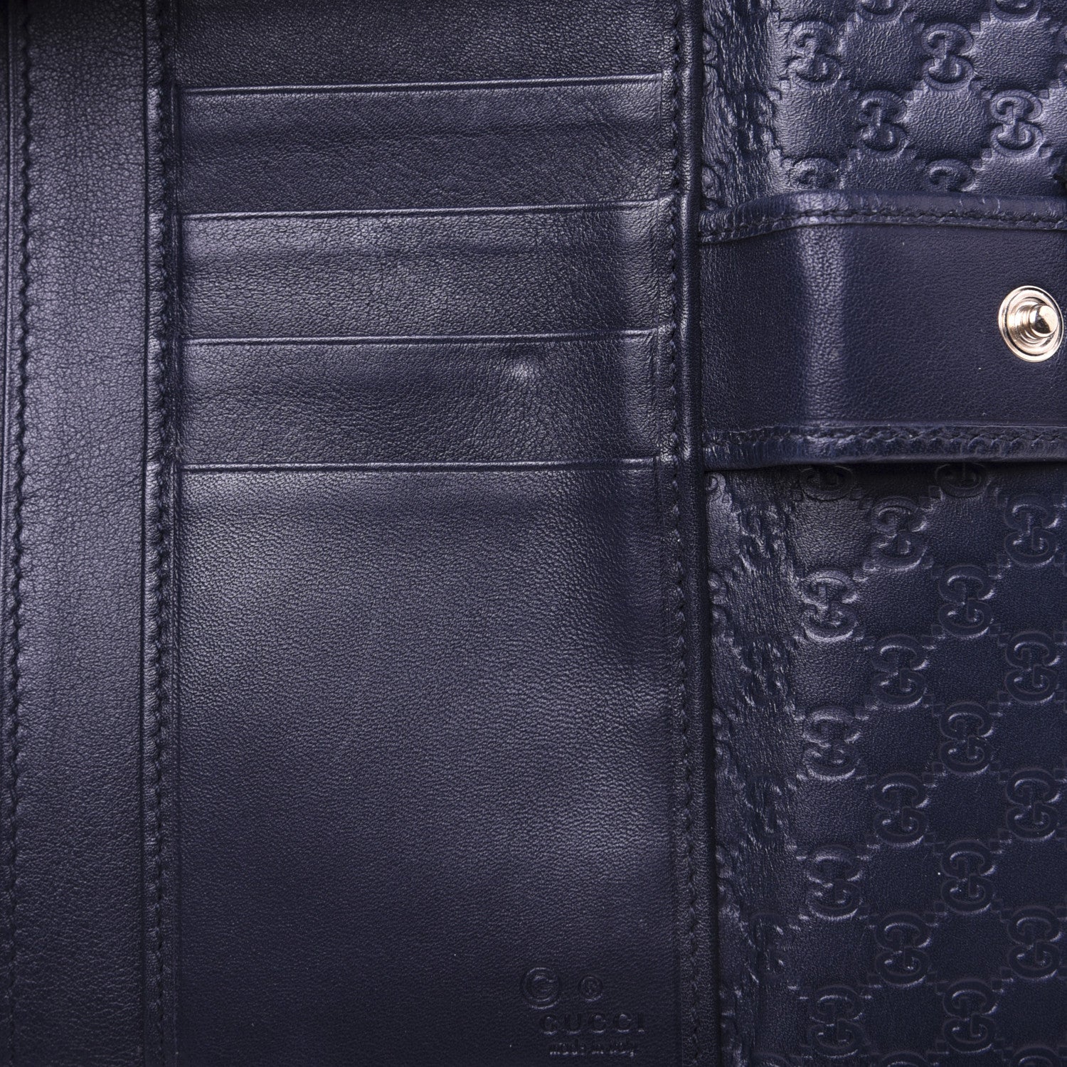 Gucci Microguccissima Continental Flap Wallet Navy 13 of 14