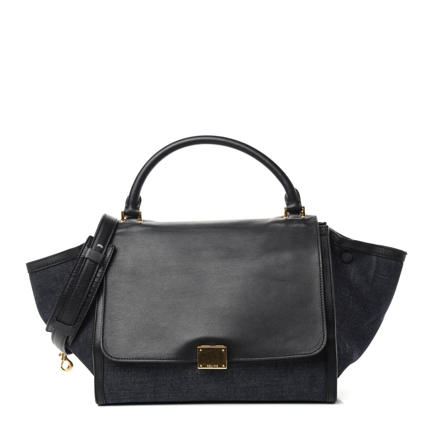 Smooth Calfskin Denim Medium Trapeze Blue