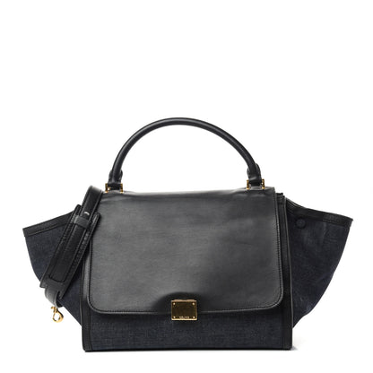 Celine Smooth Calfskin Denim Medium Trapeze Blue 1 of 12