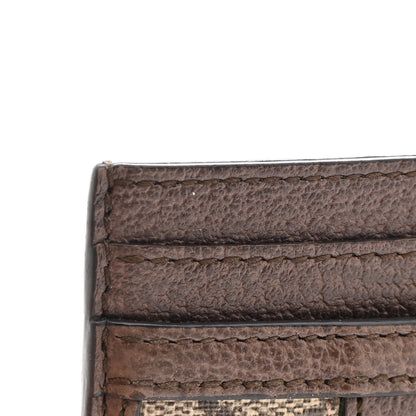 Gucci GG Supreme Monogram Textured Dollar Calfskin Ophidia Card Holder Beige Ebony New Acero 9 of 9