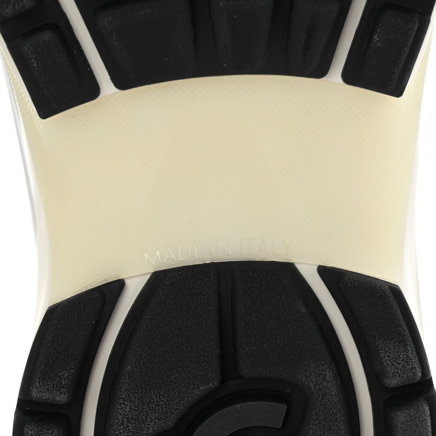 Fabric Laminated Calfskin Stretch CC Sneakers 38 White Silver