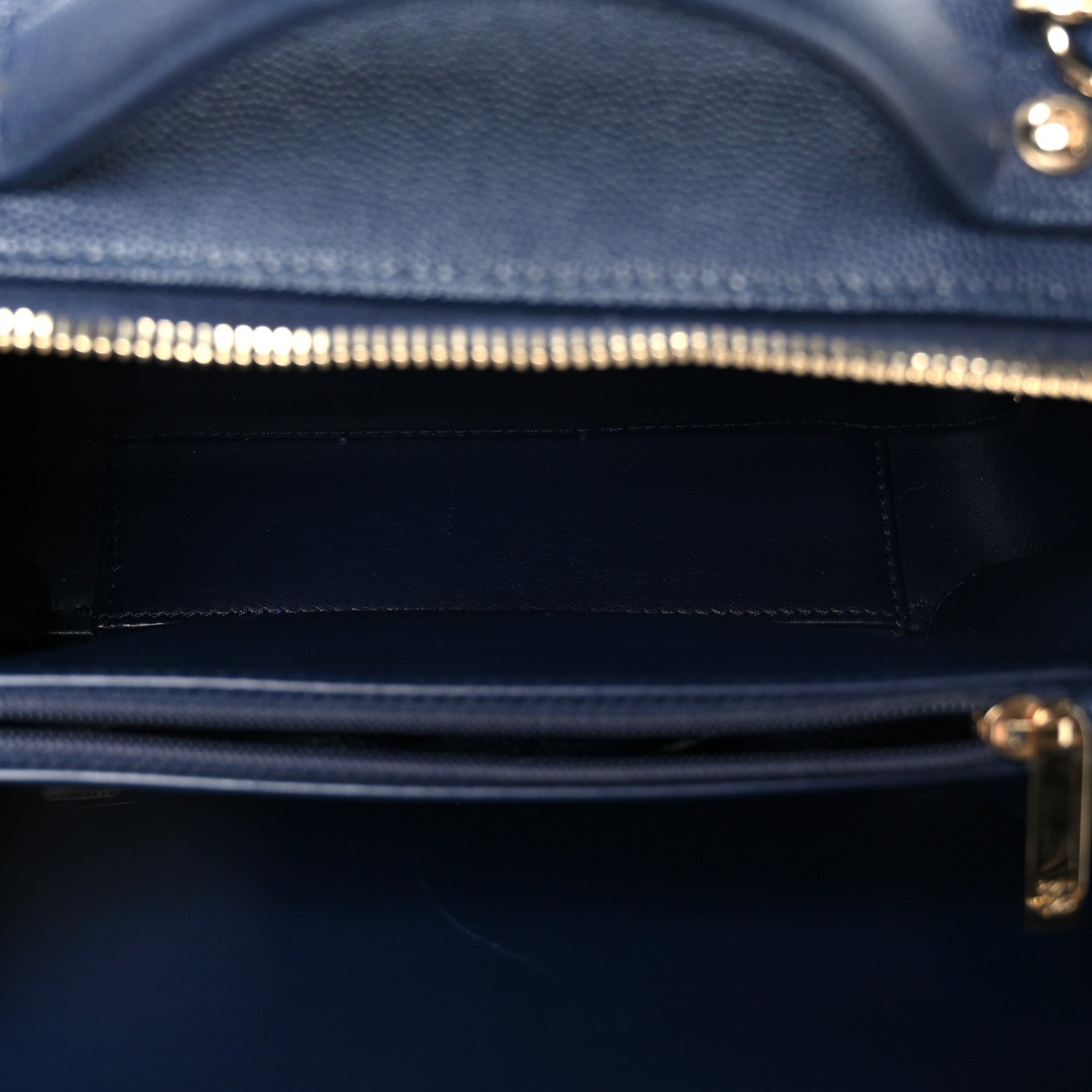 Chanel Caviar Quilted Medium CC Filigree Vanity Case Navy 5 of 11