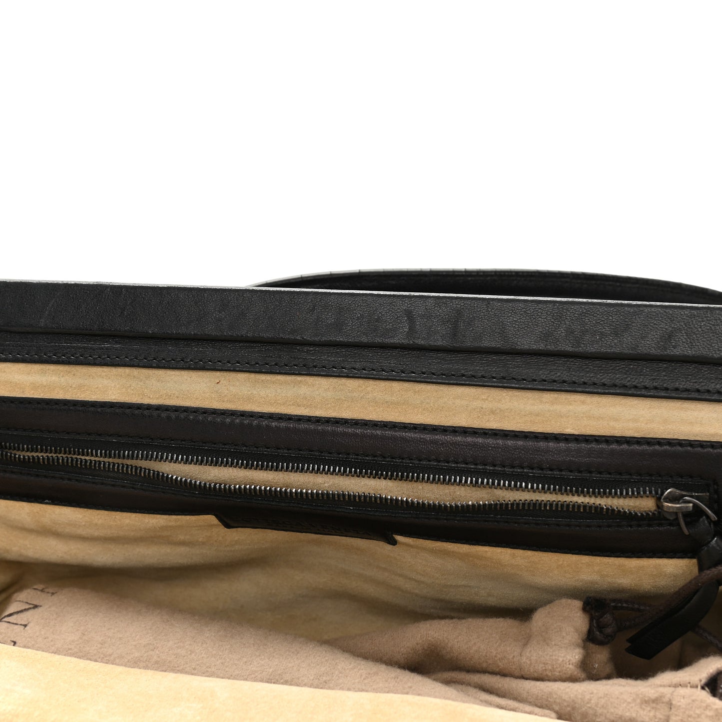 Nappa Intrecciato Frame Shoulder Bag Black