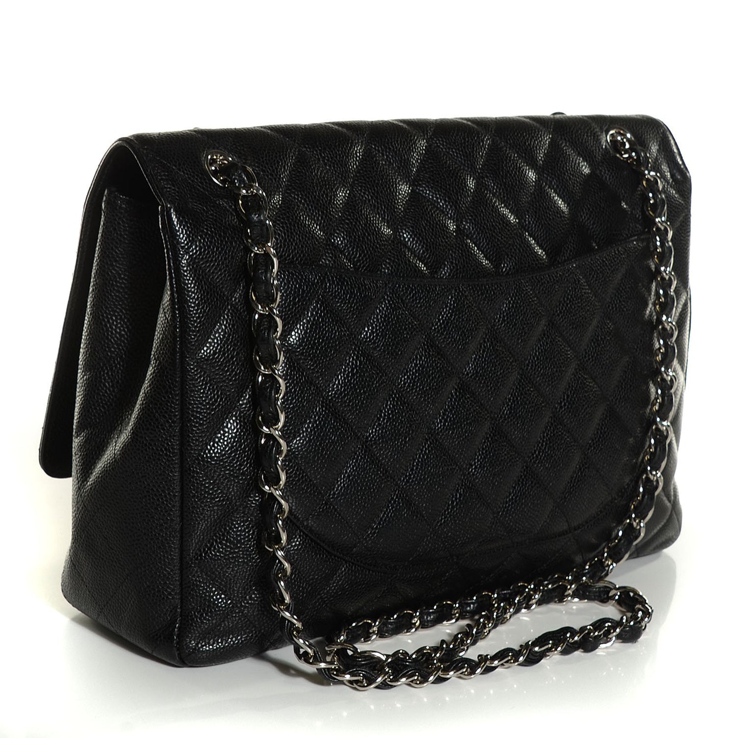 Caviar Quilted Maxi Single Flap Black