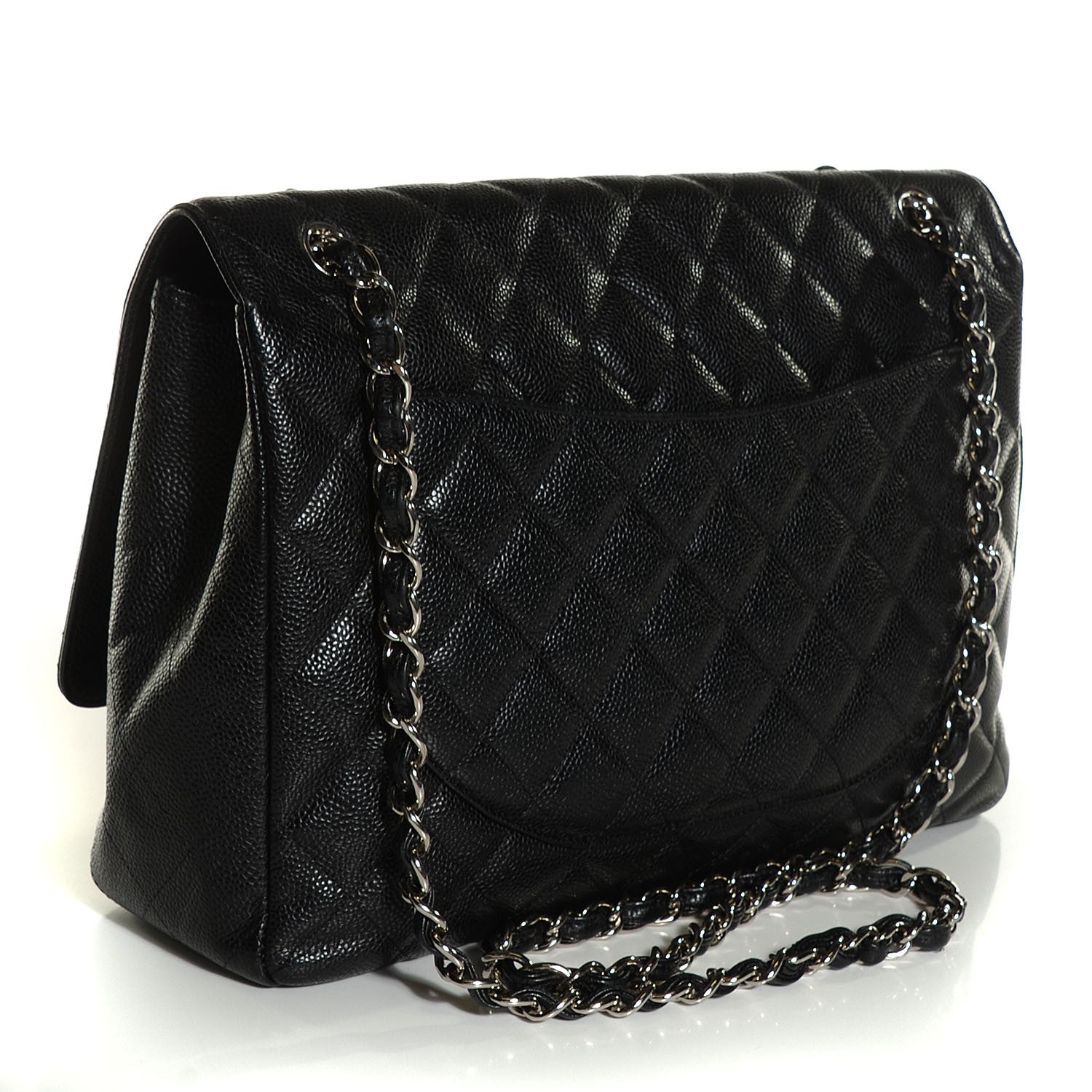 Chanel Caviar Quilted Maxi Single Flap Black 3 of 8