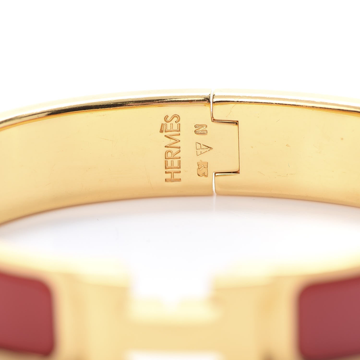 Hermes Enamel Narrow Clic Clac H Bracelet PM Red 4 of 5