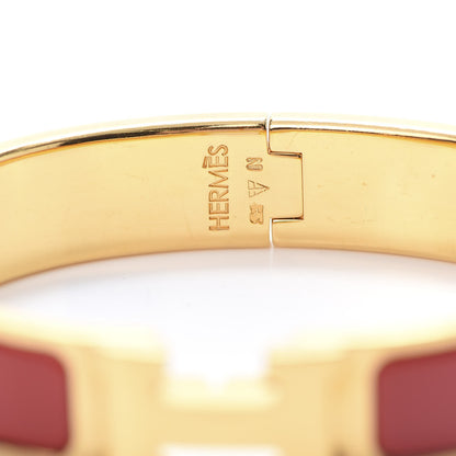 Hermes Enamel Narrow Clic Clac H Bracelet PM Red 4 of 5