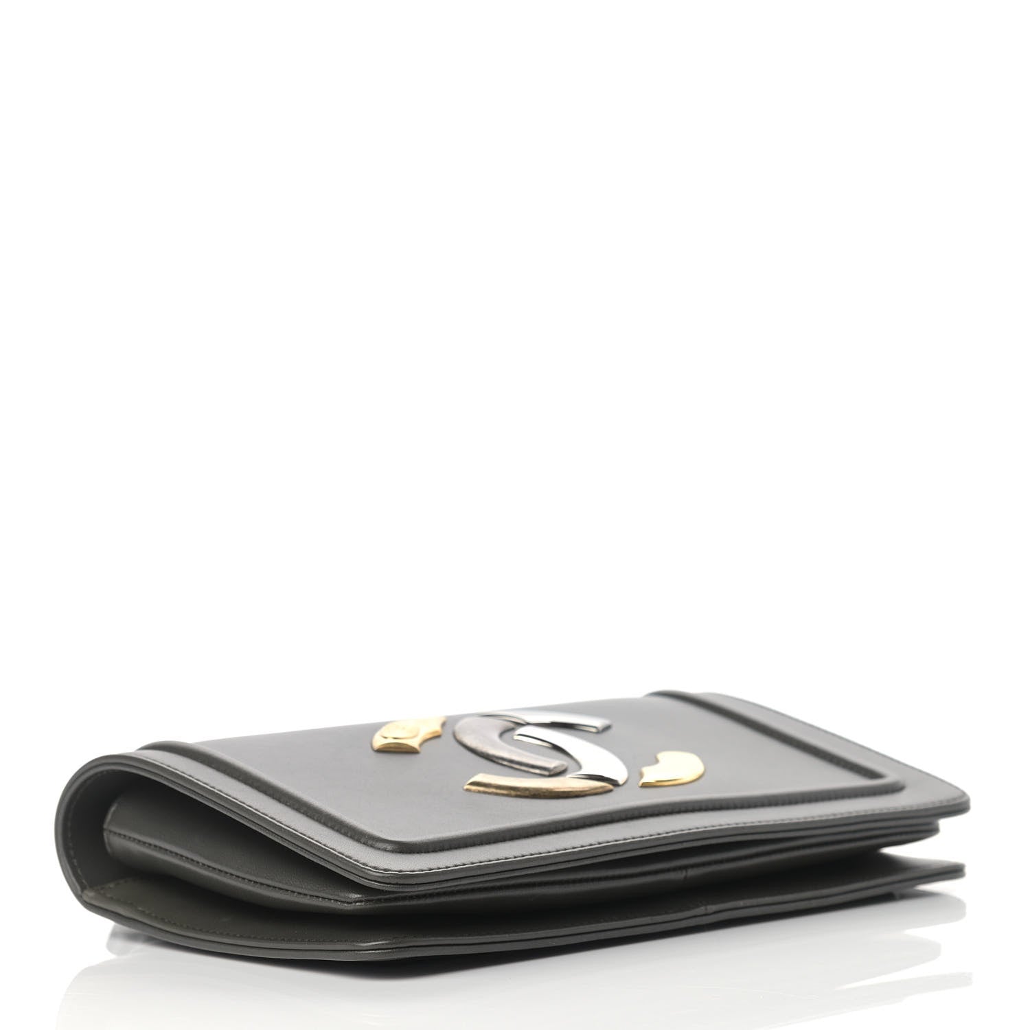 Chanel Lambskin CC Antico Flap Dark Khaki 4 of 11