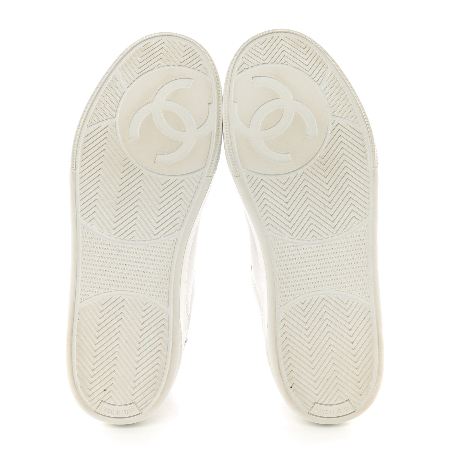 Chanel Calfskin Womens CC Logo Sneakers 39 White 5 of 10