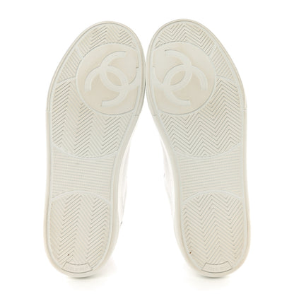 Chanel Calfskin Womens CC Logo Sneakers 39 White 5 of 10