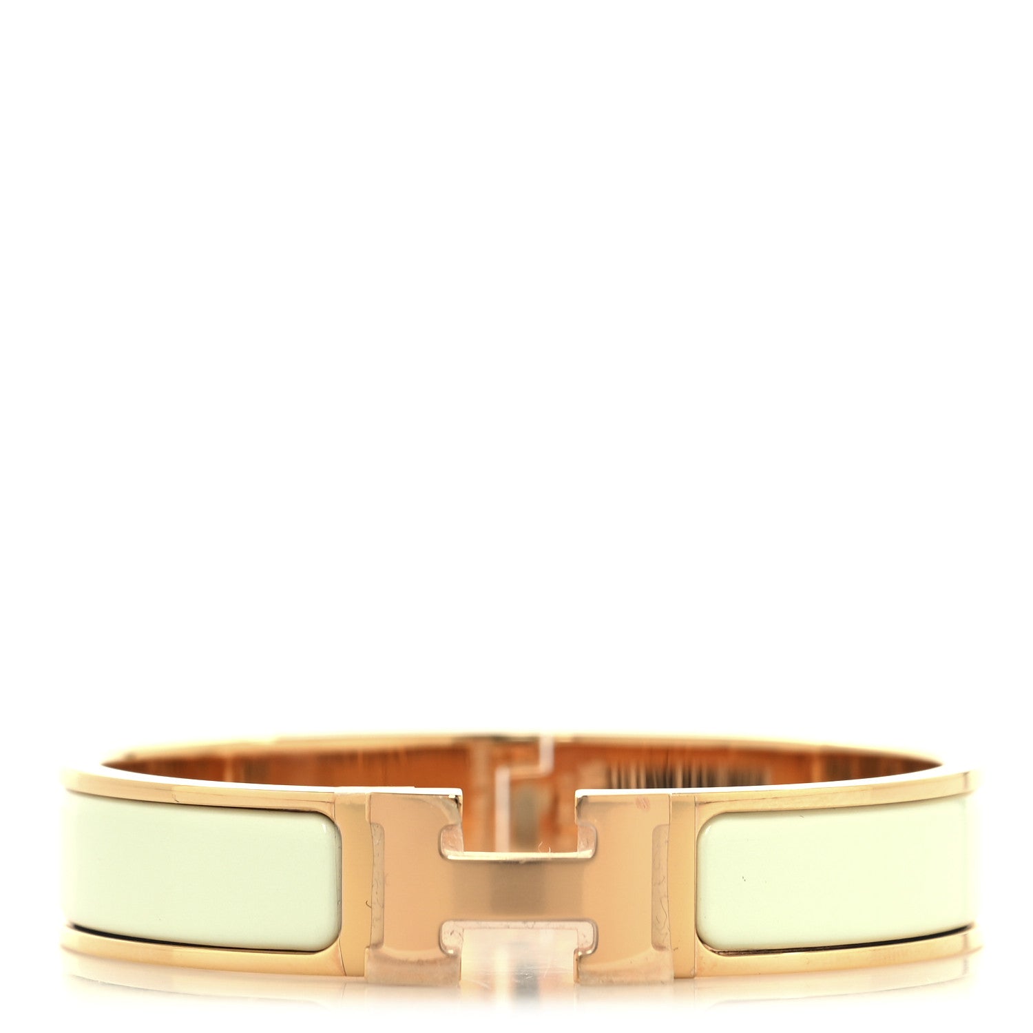 Hermes Enamel Narrow Clic Clac H Bracelet PM Vert Fizz 1 of 5