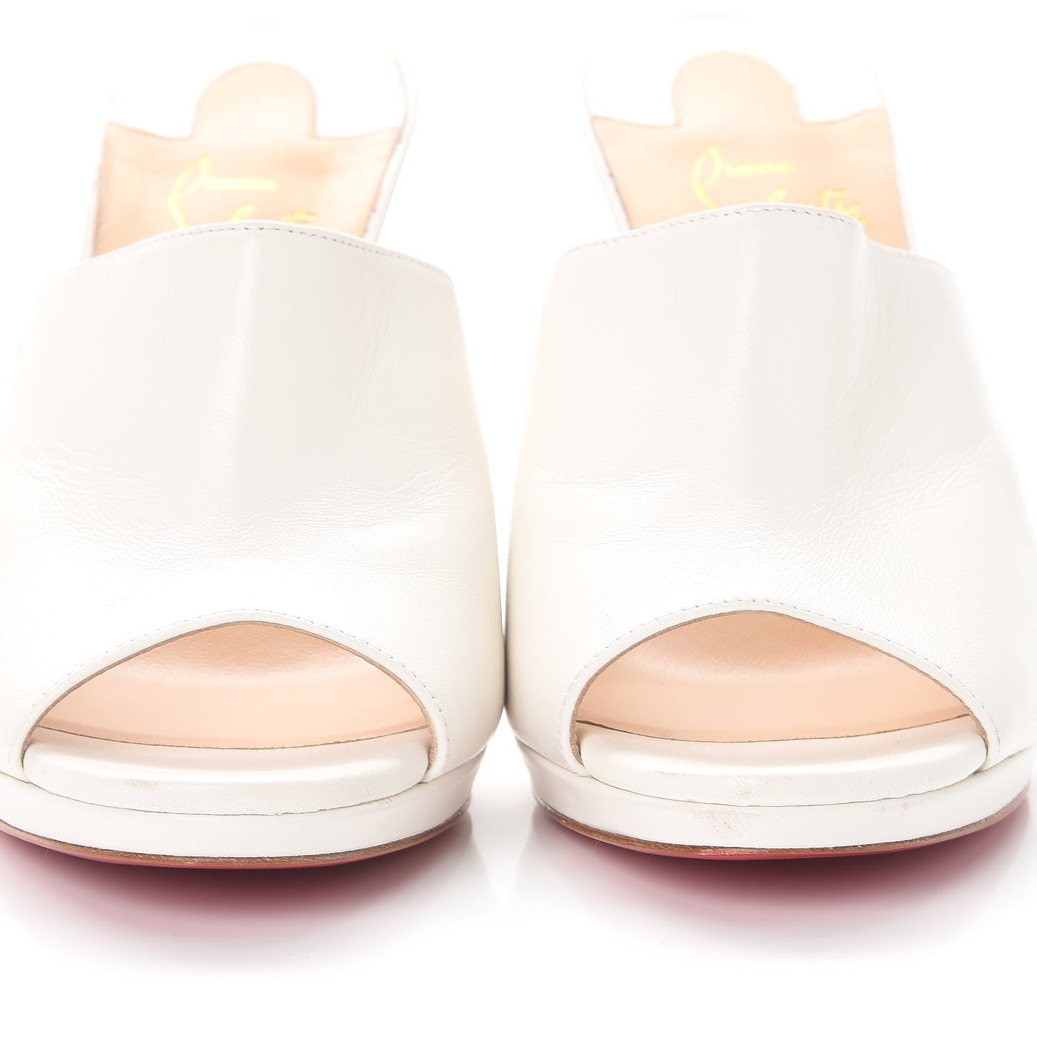 Christian Louboutin Nappa Pigamule 100 Slide Sandals 38 White 9 of 15