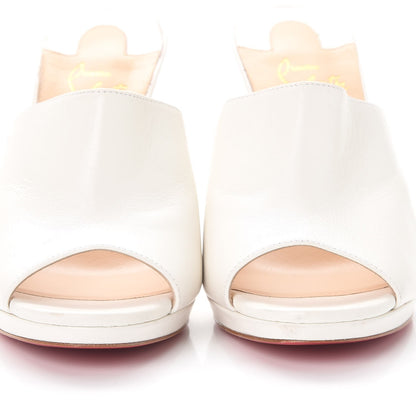 Christian Louboutin Nappa Pigamule 100 Slide Sandals 38 White 9 of 15