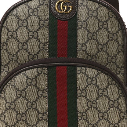 Gucci GG Supreme Monogram Web Small Ophidia Sling Backpack Beige Ebony New Acero Beige Ebony New Acero Beige Ebony New Acero 8 of 10