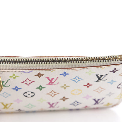 Louis Vuitton Monogram Multicolor Key Pouch White Litchi 7 of 9
