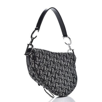 Christian Dior Monogram Saddle Bag Black 3 of 7