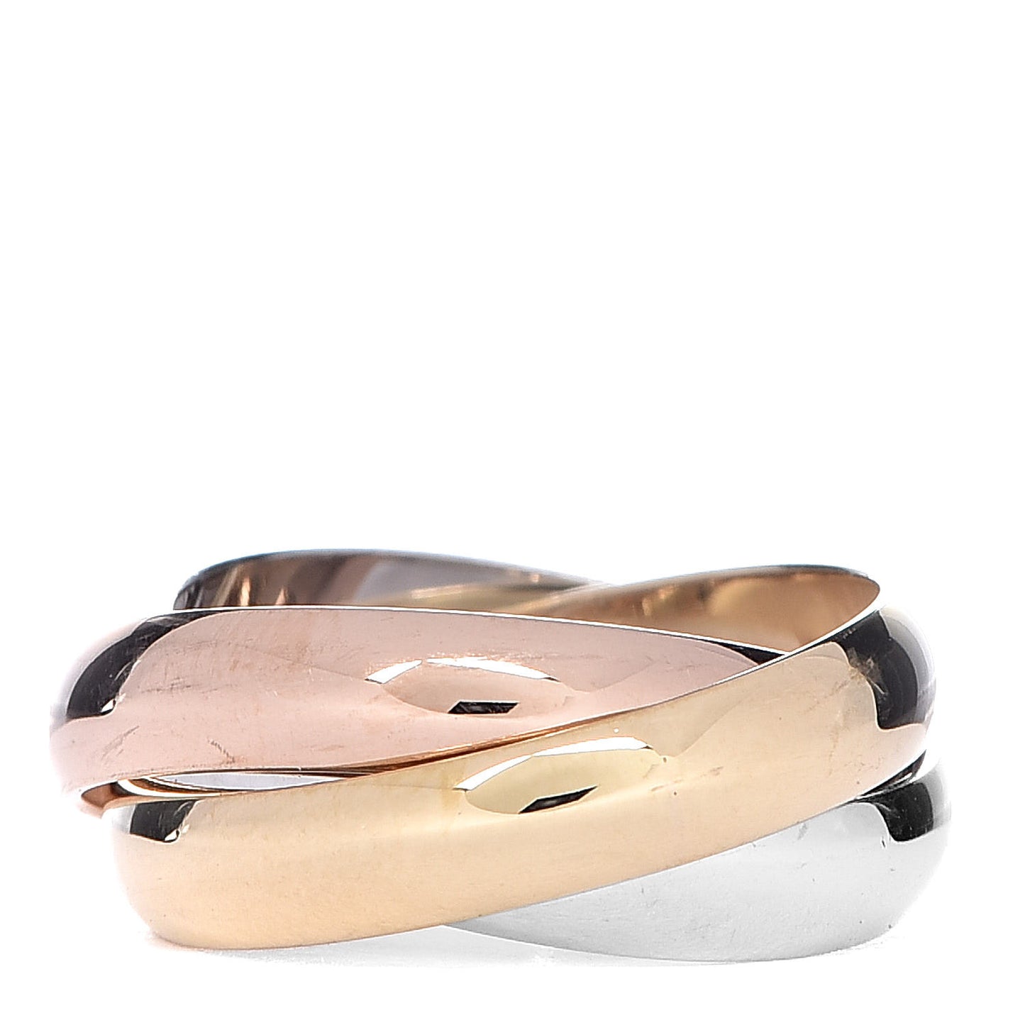 18K Pink Yellow White Gold Classic Trinity Ring 47 4