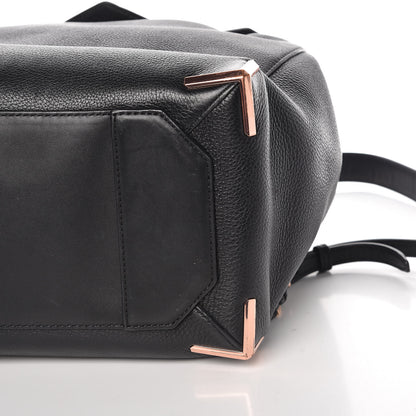Alexander Wang Pebbled Calfskin Prisma Skeletal Backpack Black Rose Gold Hardware 13 of 14