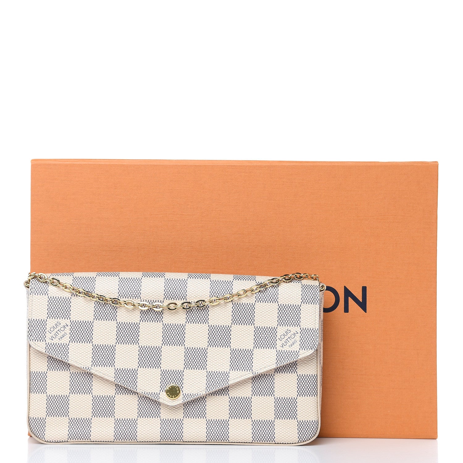 Louis Vuitton Damier Azur Pochette Felicie Chain Wallet Rose Ballerine 13 of 15