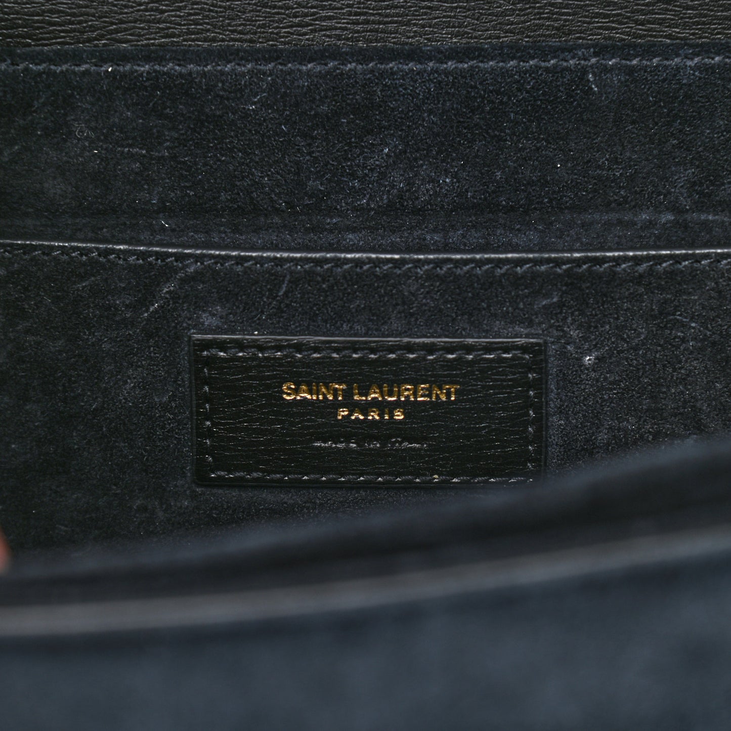 Smooth Calfskin Suede Medium Bellechasse Black