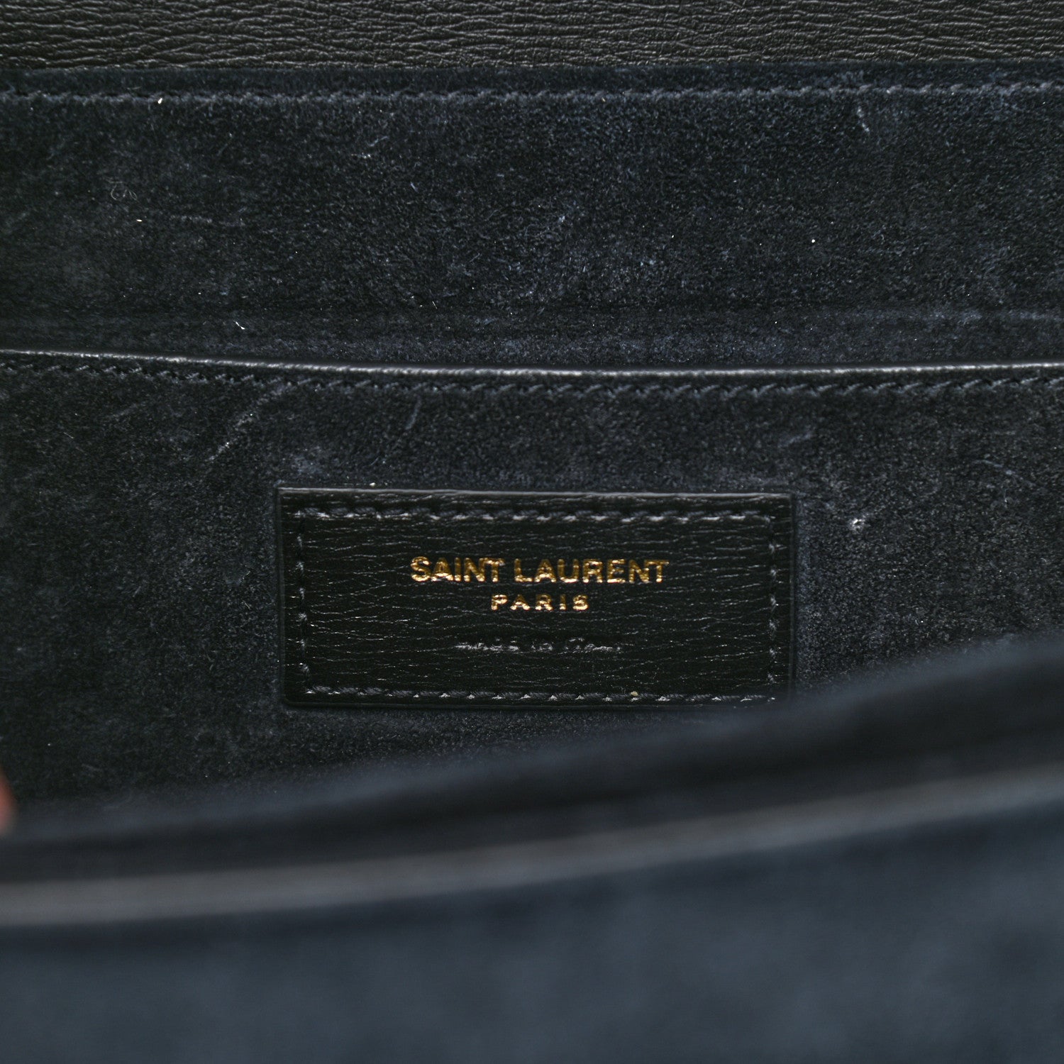 Saint Laurent Smooth Calfskin Suede Medium Bellechasse Black 6 of 10