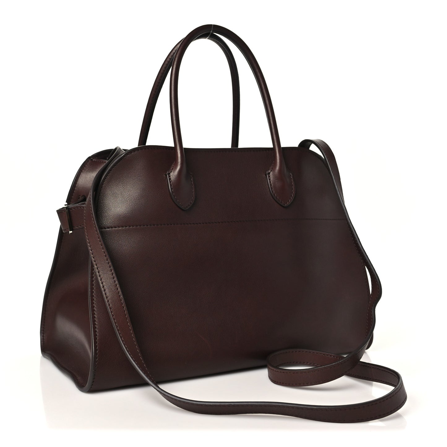 Polished Saddle Calfskin Soft Margaux 12 Dark Brown