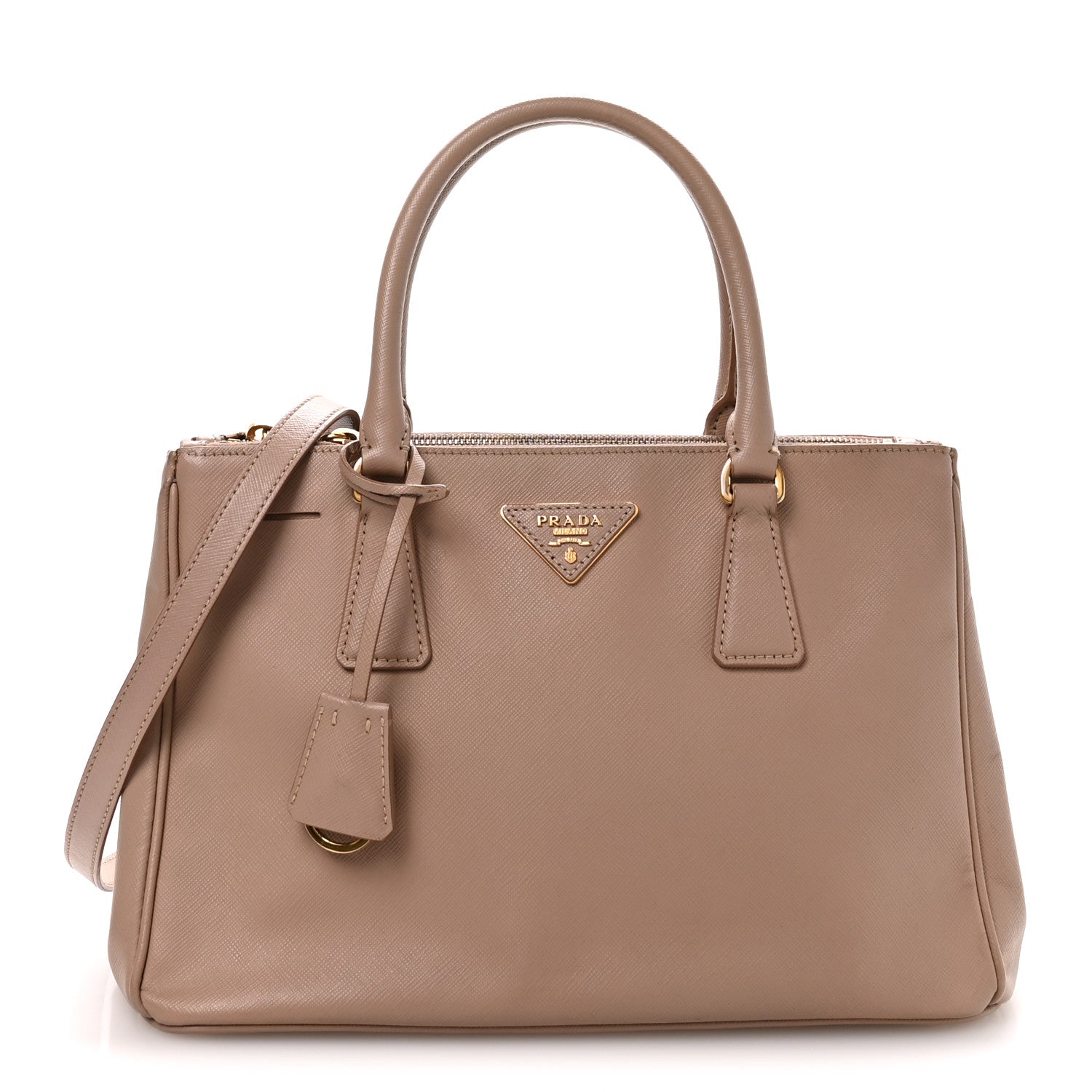 Prada Saffiano Small Galleria Double Zip Tote Cammeo 1 of 11