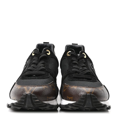 Louis Vuitton Suede Monogram Run Away Sneakers 37 Black 3 of 9