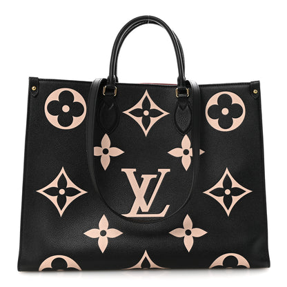 Louis Vuitton Empreinte Monogram Giant Onthego GM Black Beige 1 of 9
