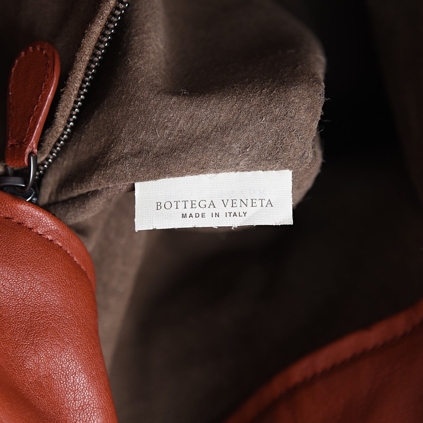 Calfskin Nappa Intrecciato Tote Brique Flamingo Truffle