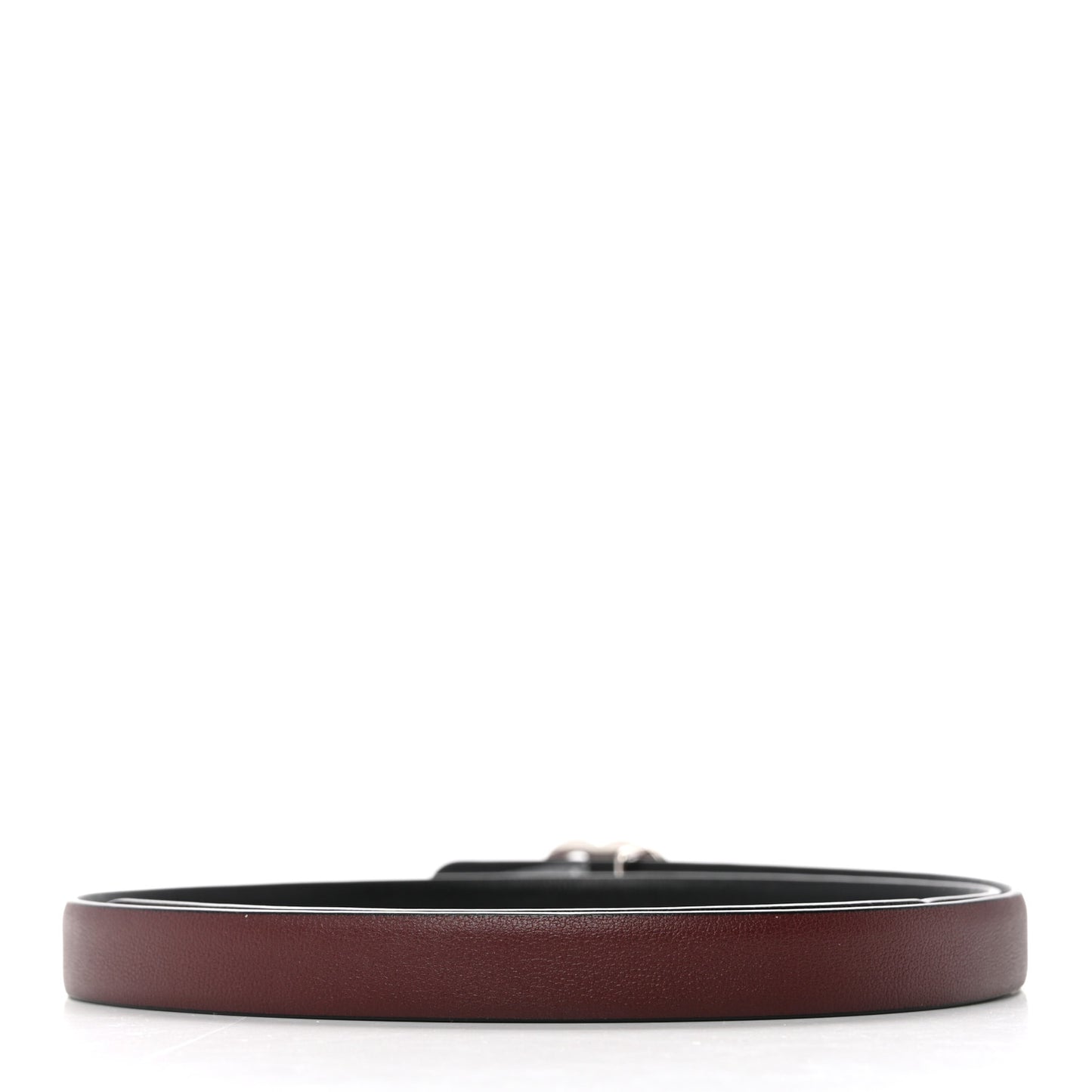 Calfskin CC Reversible Belt 70 28 Black Burgundy