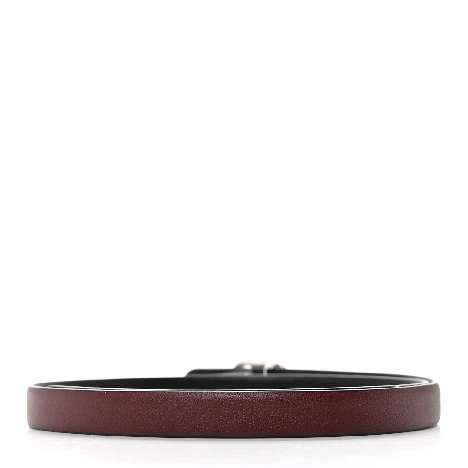 Chanel Calfskin CC Reversible Belt 70 28 Black Burgundy 4 of 8