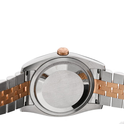 Rolex Stainless Steel 18K Everose Gold Diamond 36mm Oyster Perpetual Datejust Watch Pink 116231 4 of 4