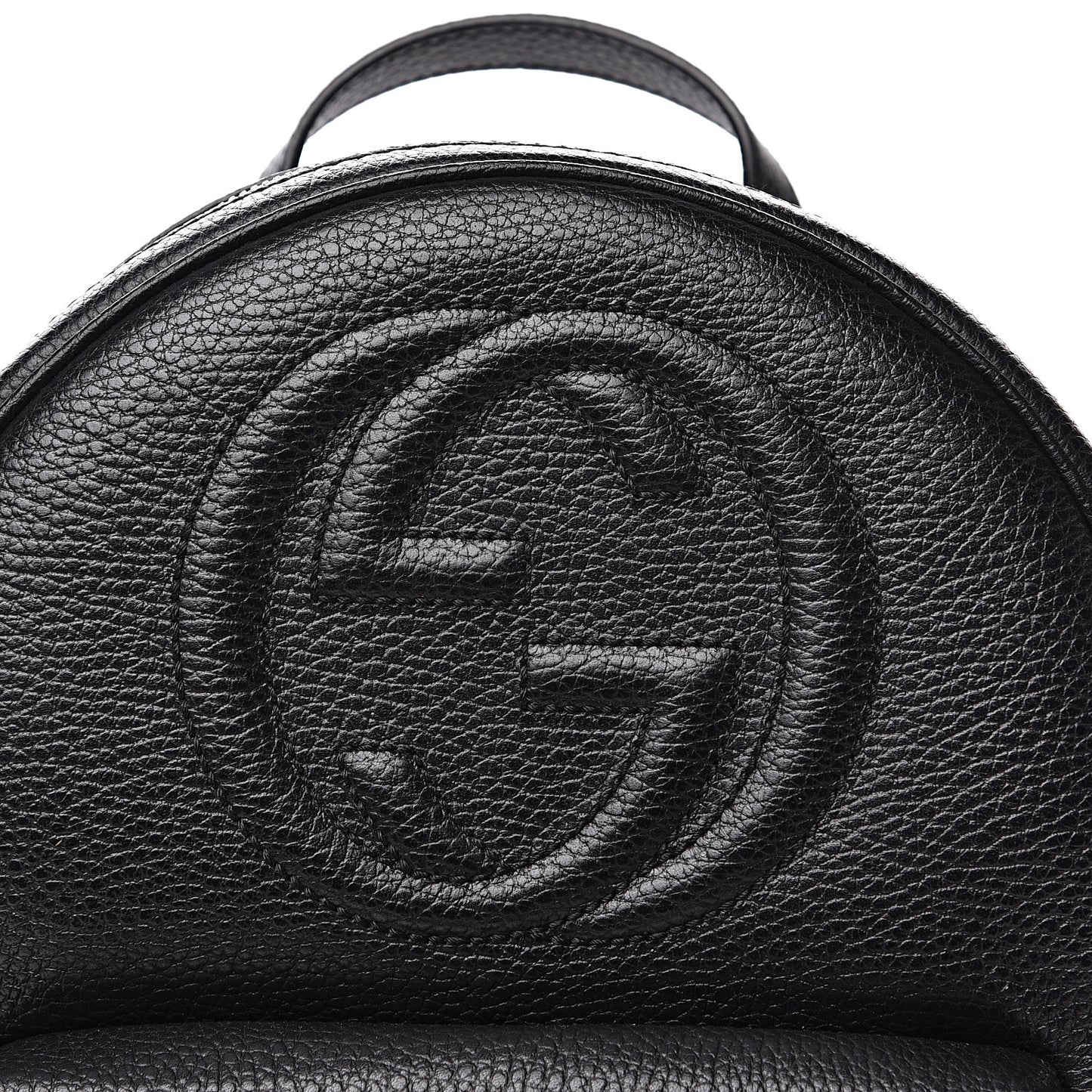 Pebbled Calfskin Soho Chain Backpack Black