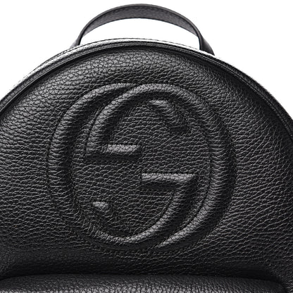 Gucci Pebbled Calfskin Soho Chain Backpack Black 10 of 10