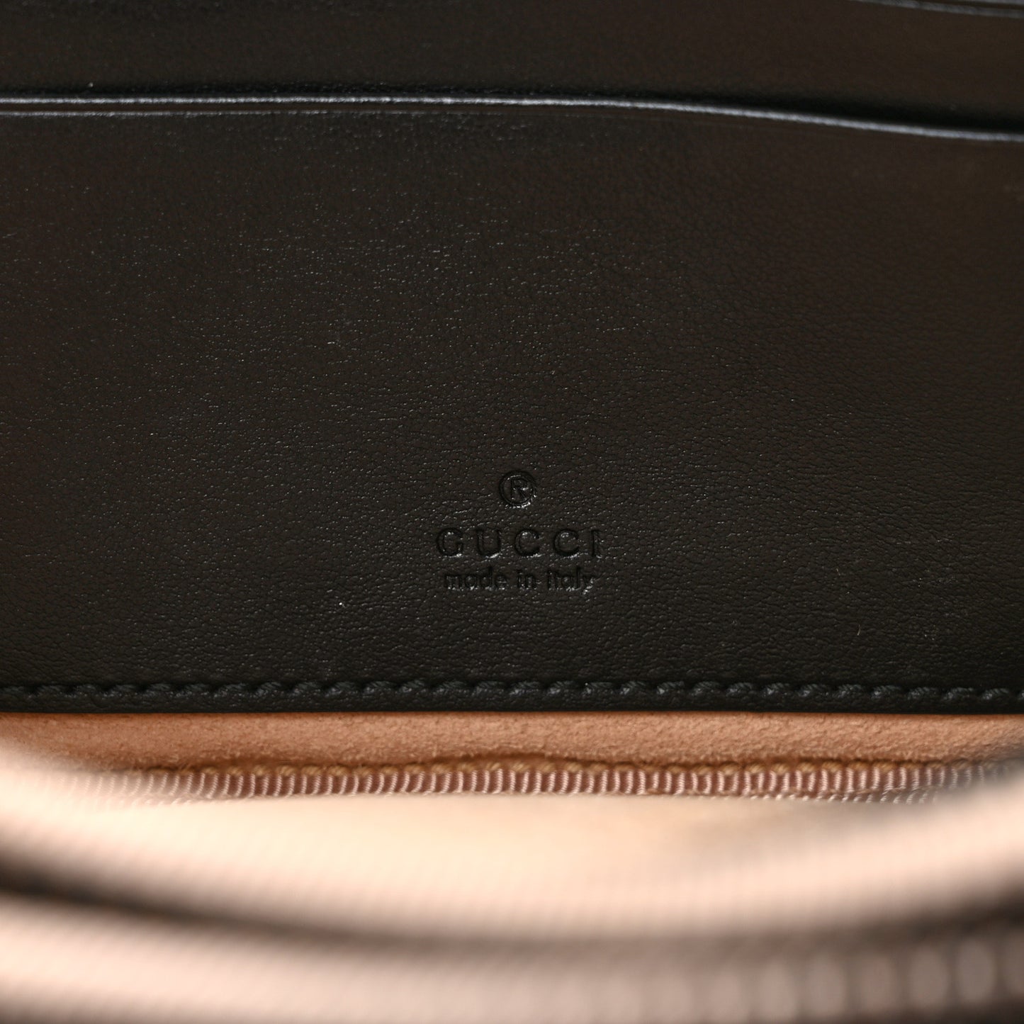 Calfskin Matelasse Mini GG Marmont Chain Crossbody Bag Black
