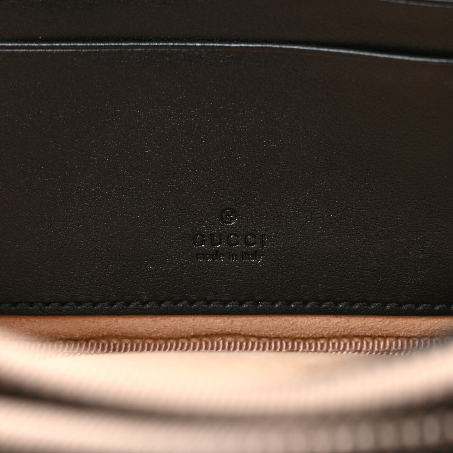 Gucci Calfskin Matelasse Mini GG Marmont Chain Crossbody Bag Black 6 of 10