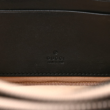 Gucci Calfskin Matelasse Mini GG Marmont Chain Crossbody Bag Black 6 of 10