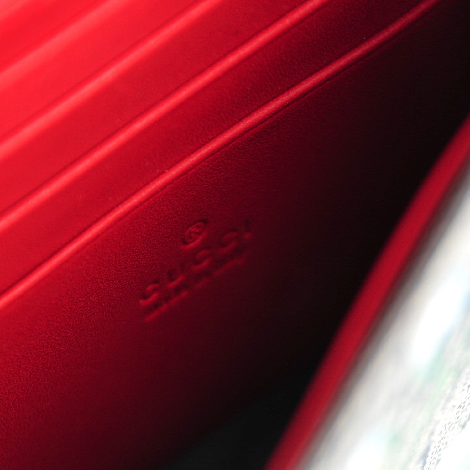 Gucci GG Supreme Monogram Blooms Chain Wallet Blue 6 of 7